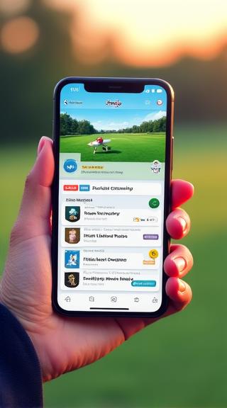 Social features dan golf challenges antar member