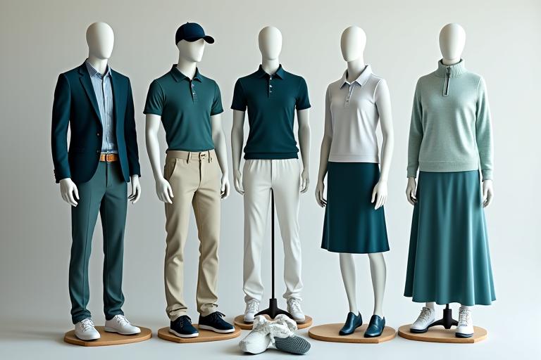 Koleksi pakaian golf fashionable untuk pria dan wanita