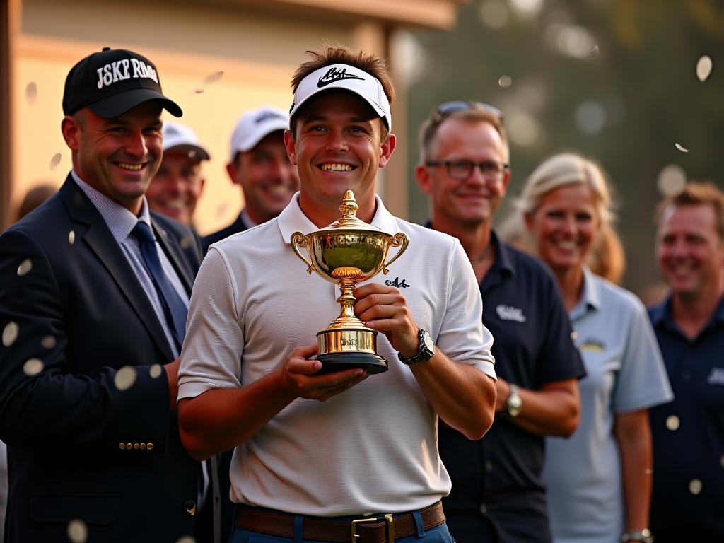 Pemberian trophy dalam turnamen golf prestisius