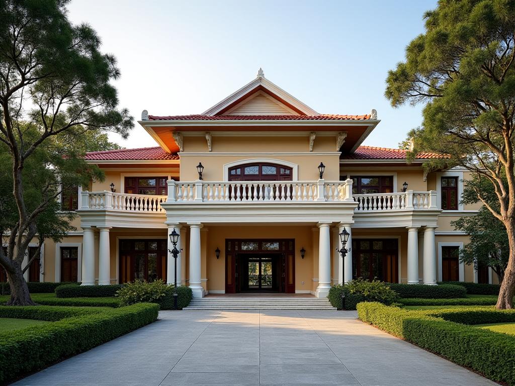 Clubhouse Sentosa Golf Leisure dengan arsitektur modern dan elegant