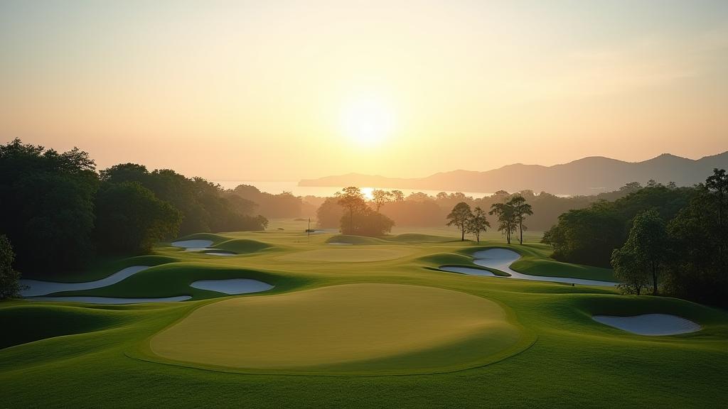 Panorama lapangan golf Sentosa yang menakjubkan